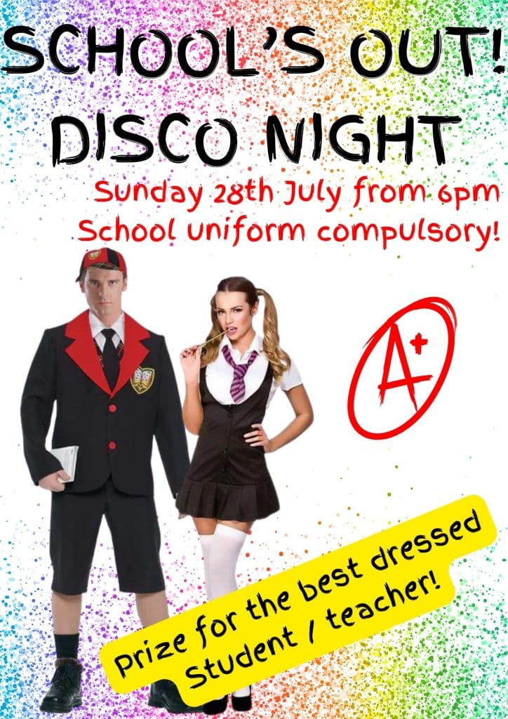 schools out disco hoppershut hut music craft beer wine sidcup
