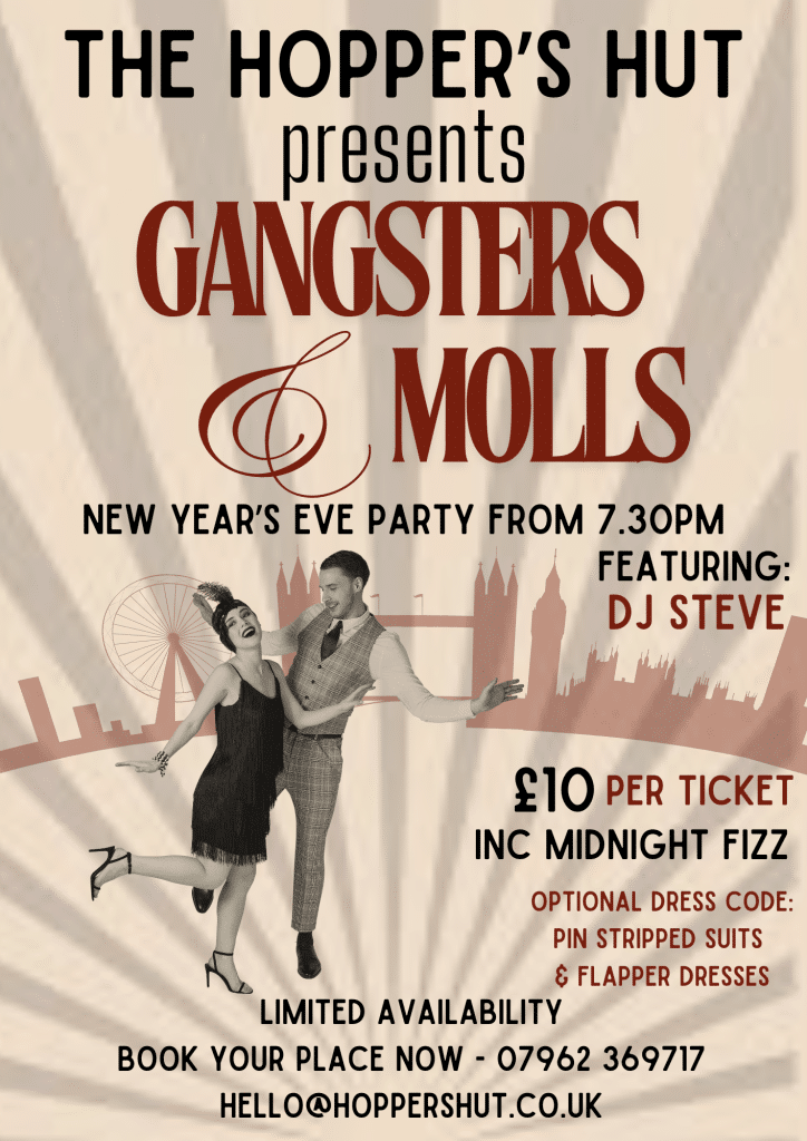 NYE hoppers hut Sidup party gangsters and molls